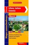 Litwa, Lotwa, Estonia. Mapa samochodowa